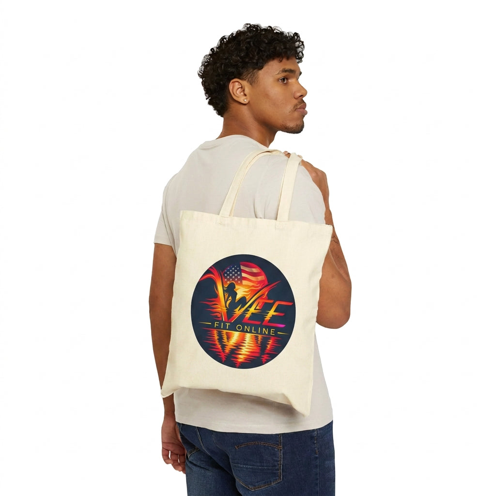 Rock Music Graphic Cotton Canvas Tote Bag