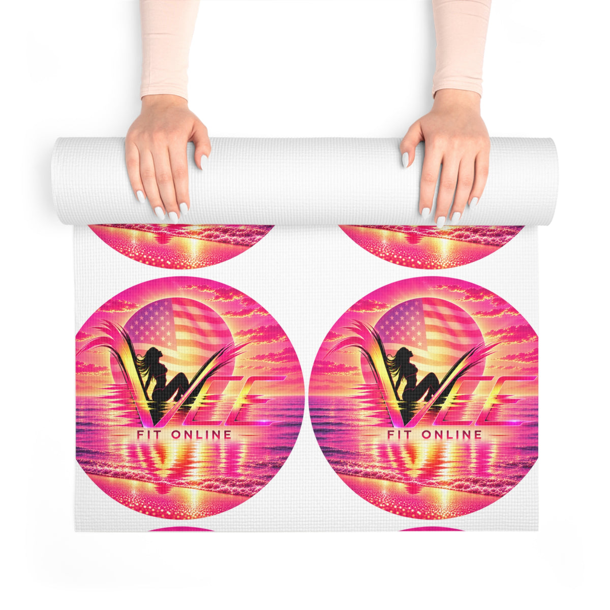 Pink Warrior Yoga Foam Mat